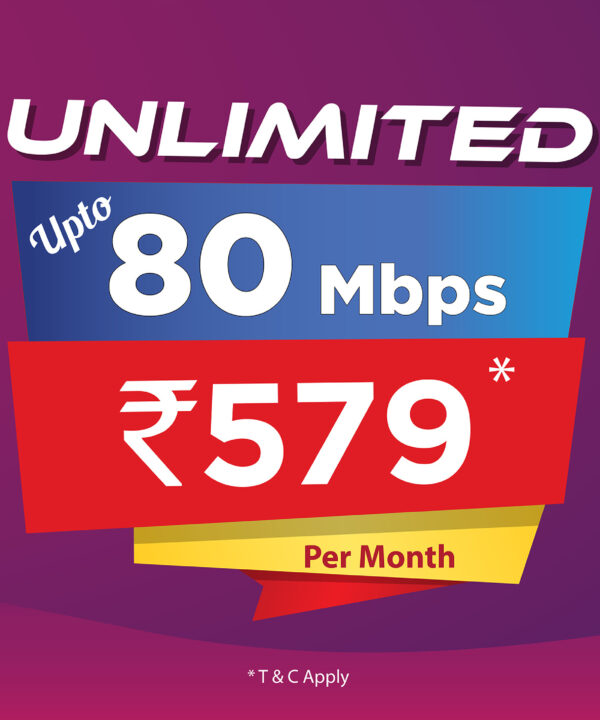 GTPL Broadband Plans 60 Mbps 12Months